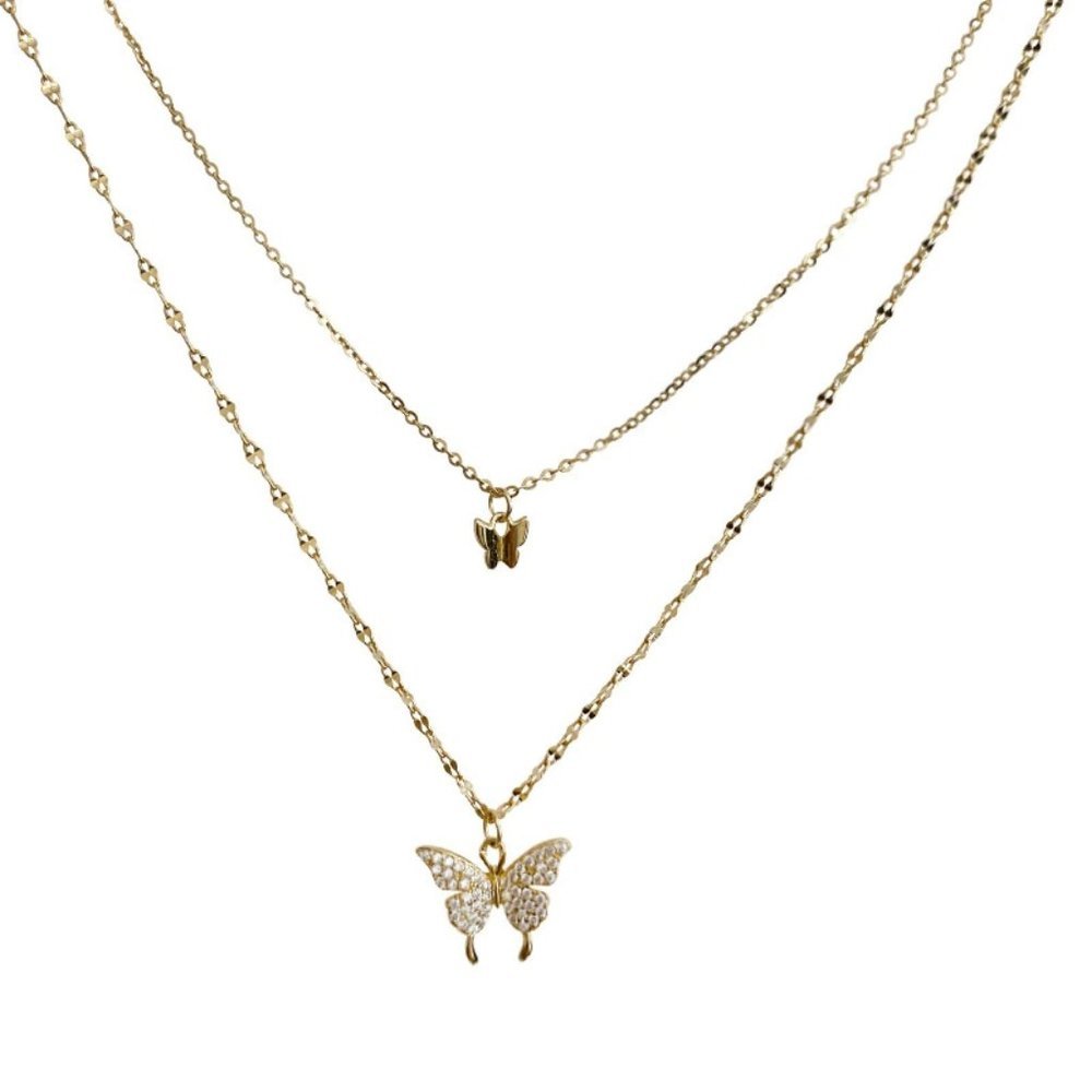 *925 Sterling Silver Diamond Butterfly Necklace A1 - Picture 10 of 11